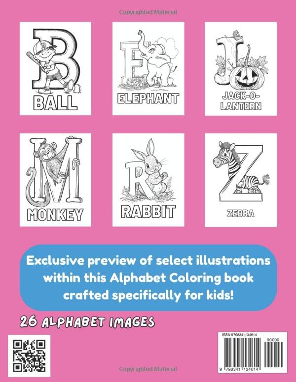 Color & Learn: My First Alphabet Book Back Cover