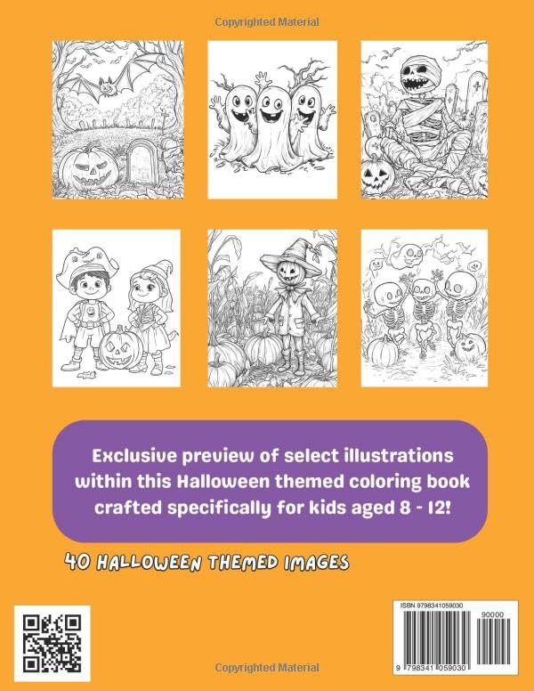 Spooky Fun: A Halloween Coloring Book Back Cover