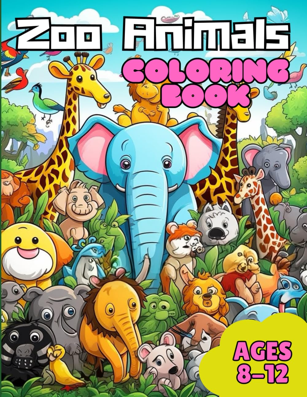 Zoo Animals Coloring Book
